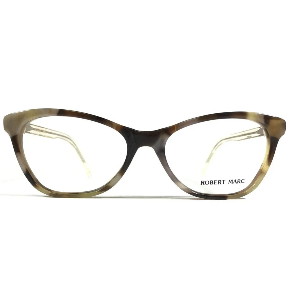 Robert Marc Eyeglasses Frames Clear Yellow Tortoise Cat Eye 50-18-135